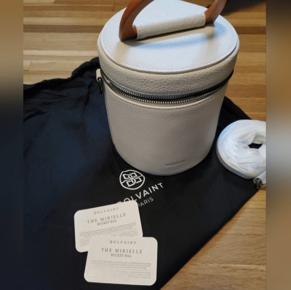 Bolvaint Bucket Bag Tote White Beige Vintage 70s Style Shoulder Strap Purse - Picture 14 of 14